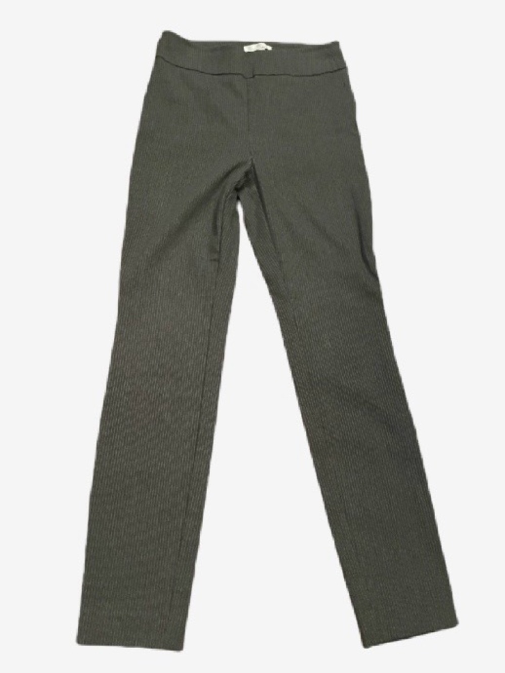 Women’s Slim Skinny Pants in Dark Gray with thin striped